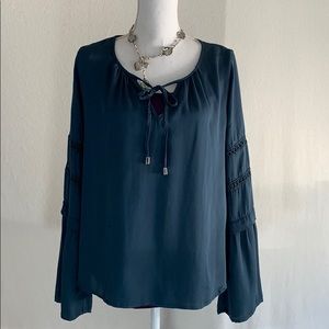Lovestitch Boho Seagreen Top w/ Bell Sleeves.
